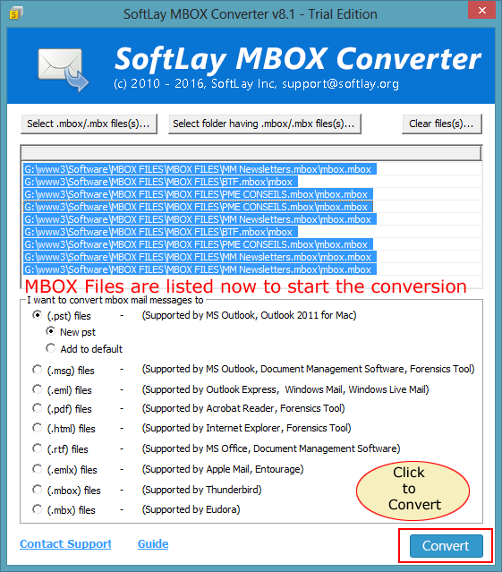 convert mbox to pst open source